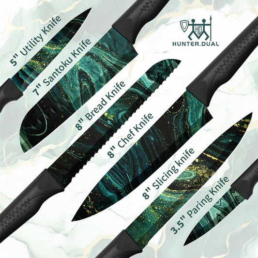 Knife Set, Colorful Kitchen Knife Set, 6 Sharp Kitchen