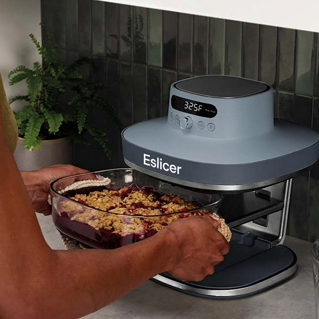 Eslicer Crispi Pro 6-in-1 Glass Air Fryer in Ash Gray