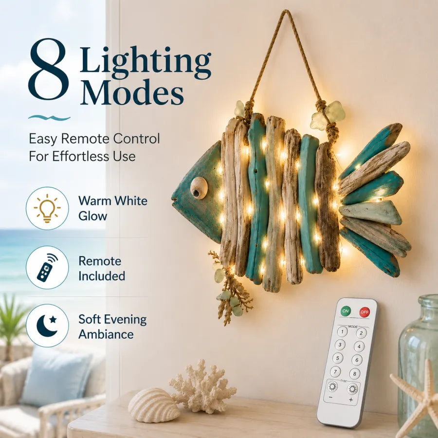 🌊Lighted Coastal Fish Wall Decor