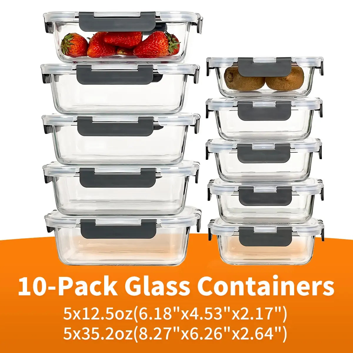 Glass Food Storage Containers Set