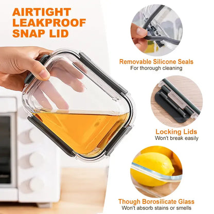Glass Food Storage Containers Set