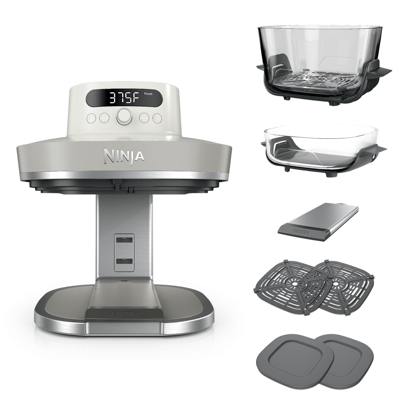 Ninja Crispi Pro 6-in-1 Glass Air Fryer in Ash Gray