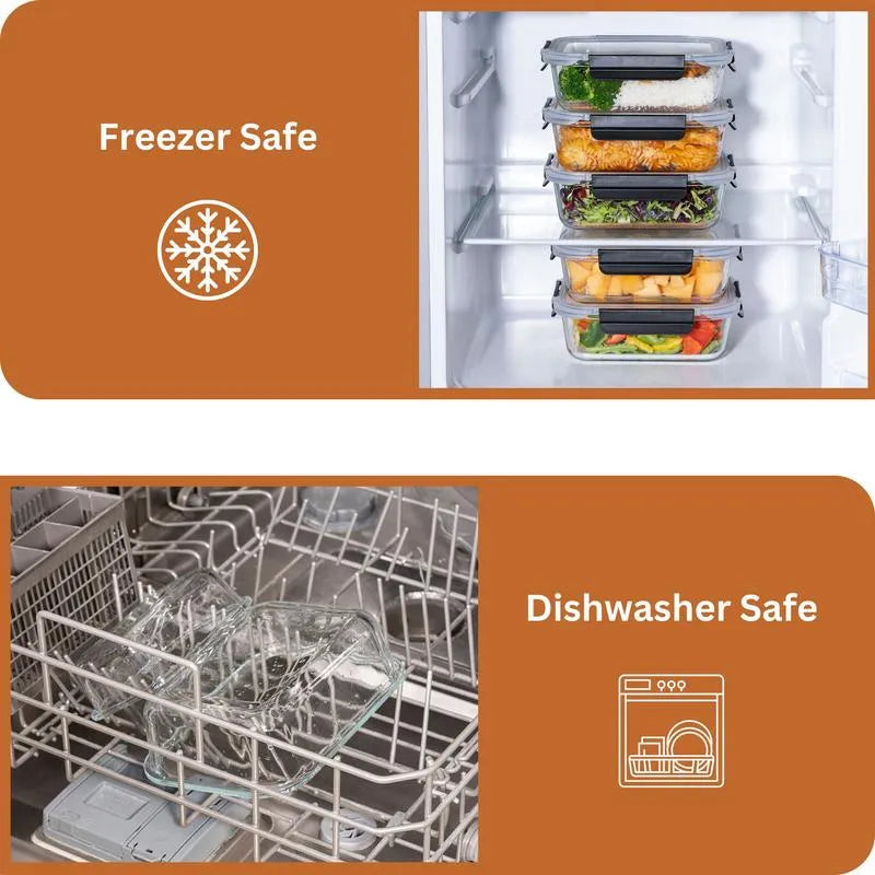 Glass Food Storage Containers Set