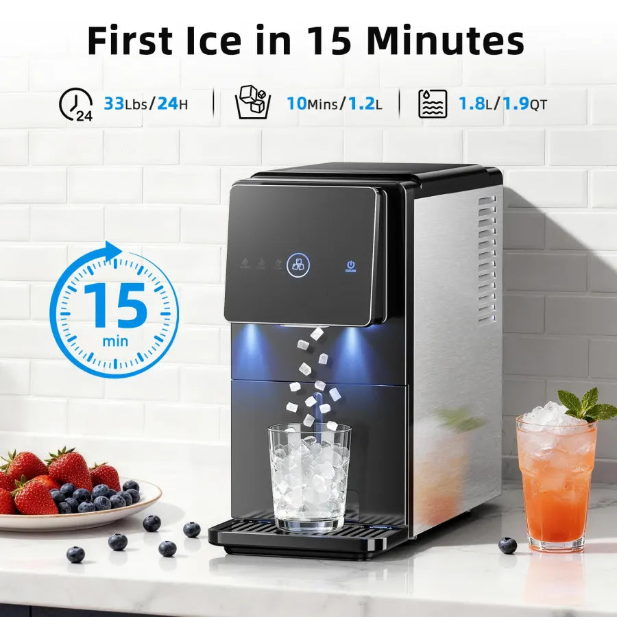 Antarctic Star Countertop Nugget Ice Maker - Self-Cleaning & Portable