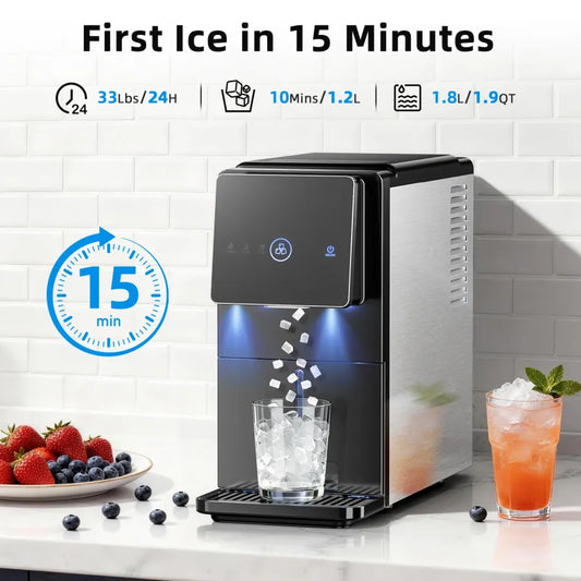 Antarctic Star Countertop Nugget Ice Maker - Self-Cleaning & Portable