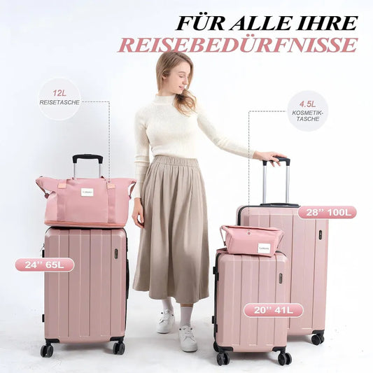 Koffer-Set (20", 24", 28") Trolley-Set 5-teilig Reiseset Rollenkoffer