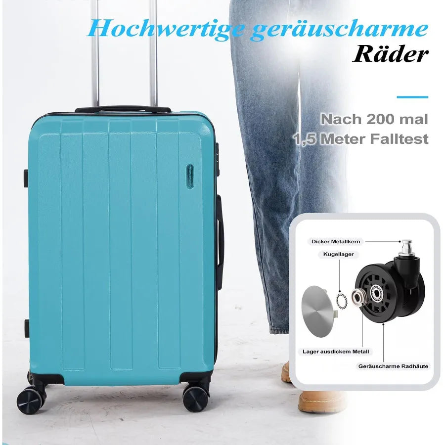 Koffer-Set (20", 24", 28") Trolley-Set 5-teilig Reiseset Rollenkoffer