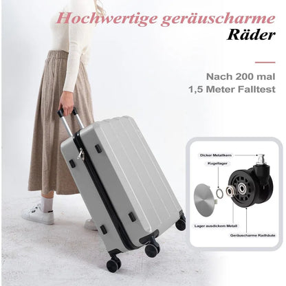 Koffer-Set (20", 24", 28") Trolley-Set 5-teilig Reiseset Rollenkoffer