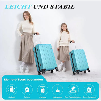 Koffer-Set (20", 24", 28") Trolley-Set 5-teilig Reiseset Rollenkoffer