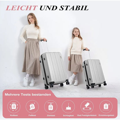 Koffer-Set (20", 24", 28") Trolley-Set 5-teilig Reiseset Rollenkoffer
