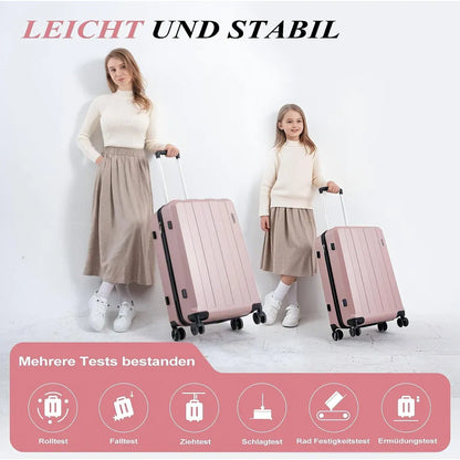 Koffer-Set (20", 24", 28") Trolley-Set 5-teilig Reiseset Rollenkoffer