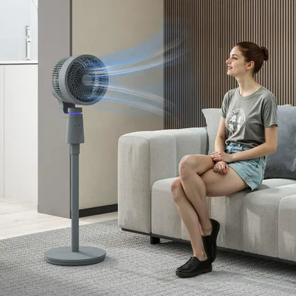 VPSUG™10" Pedestal Fan, 70°+90° Oscillating Air Circulation Fan with 3 Speeds